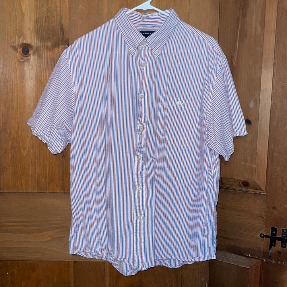 Lands End seersucker button down M’s Large